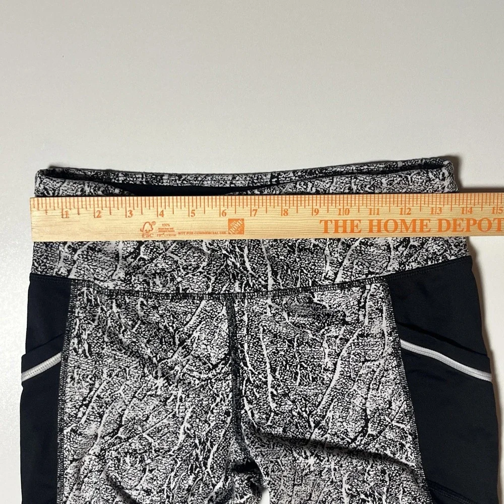 Avia Active Top & Legging Set Size M 8-10 Marbled Fleece Lined Athleisure Outfit